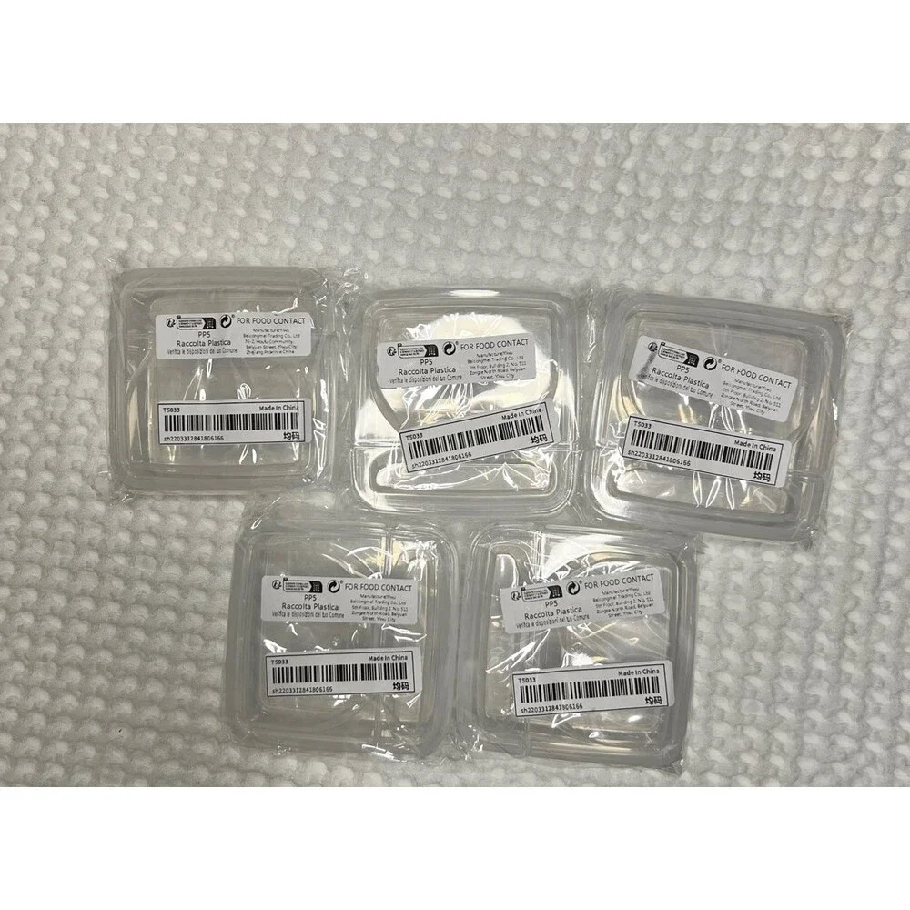 Clear Organizer Food Storage Box Plastic Refrigerator Cheese Box 5 PCS Makeup Sb